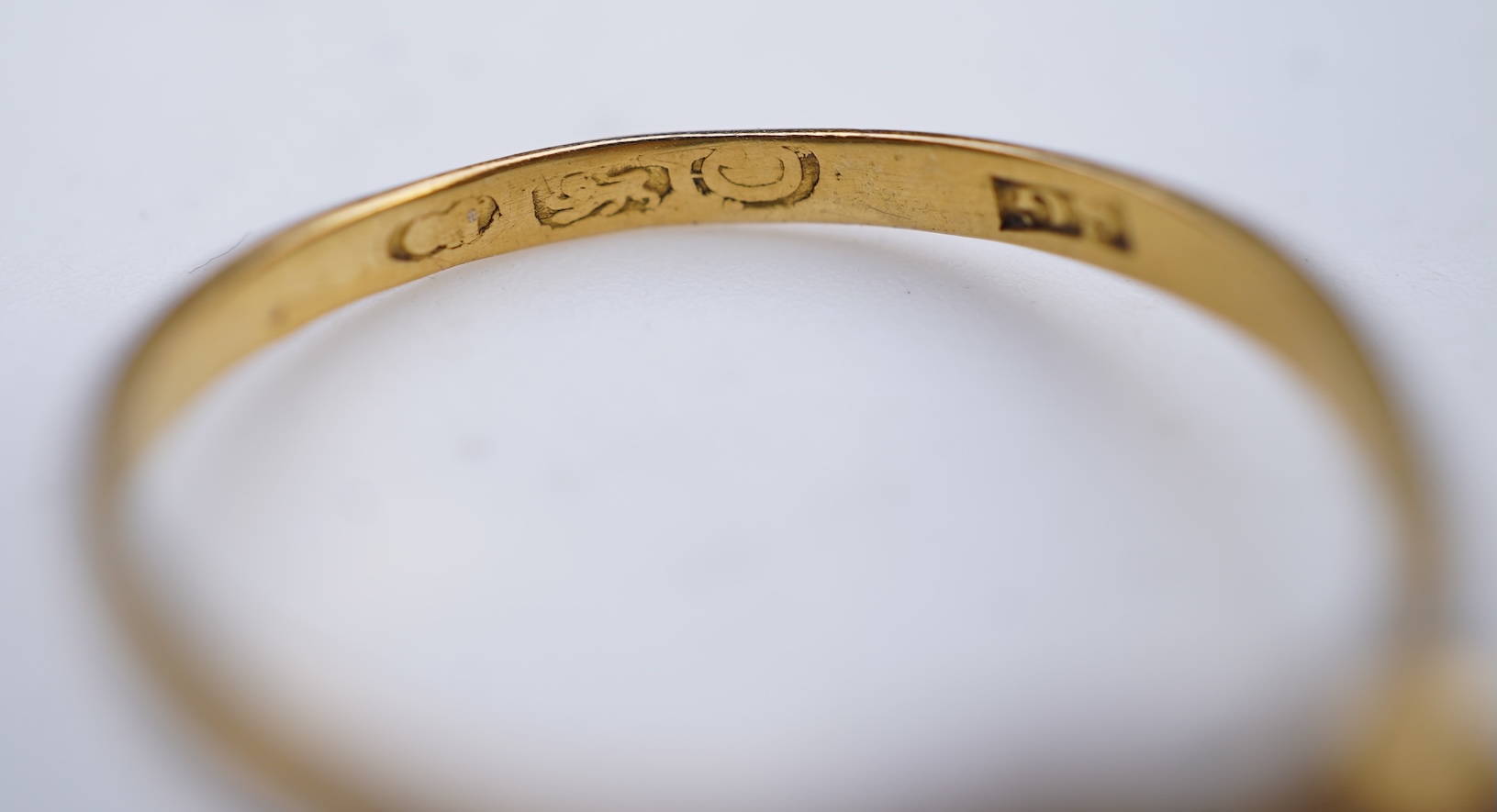 A collection of three antique rings, late 18th-19th century
